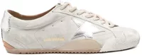 Golden Goose True-Star Light Gray Suede Metallic Silver Star Heel (W)