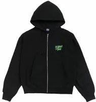 Peace Increased Zip Hoodie Black