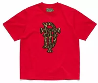 Faux Fur Leopard Tee Red