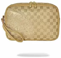 Sprayground 2 Tone Gold Trinity Toiletry Brick Gold