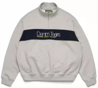 Denim Tears André Leon Talley Quarter-Zip Sweatshirt Grey