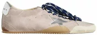 Golden Goose True-Star Pastel Pink Suede Silver Star Heel Tab (W)