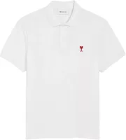Ami Paris Ami De Coeur Polo Shirt White Red