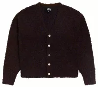 Stussy Textured Cardigan Navy Brown
