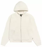 Stussy Waffle Cashmere Zip Hood Sweater Ivory