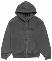 Basic Stussy Zip Hoodie Black/Black