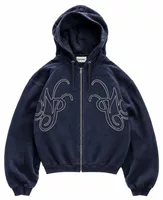 Mirror Zip-Up Hoodie Navy