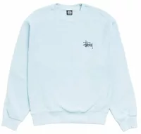 Stussy Basic Stussy Crew Garment Dyed Sky Blue