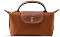 Longchamp Le Pliage Original Pouch With Handle Cognac