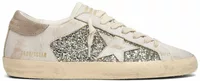 Golden Goose Super-Star Silver Glitter White Star (W)