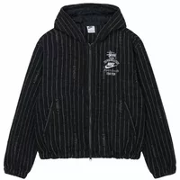 Nike x Stussy Striped Wool Jacket Black