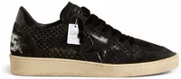 Ball-Star Mesh Swarovski Crystals Black Laminated Star Heel Tab (W)