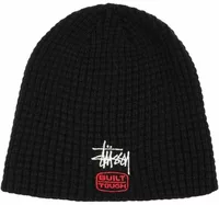 Stussy Waffle Built Tough Skullcap Black