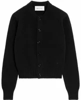 Ami De Coeur Crewneck Cashmere Cardigan Black (W)
