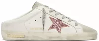 Golden Goose Super-Star Sabot Bio-Based Pink Glitter Star Suede Toe (W)