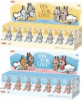 Labubu The Monsters Pin for Love Series Vinyl Plush Pendant (A-M) & (N-Z) Sealed Cases Set (28 Blind Box)