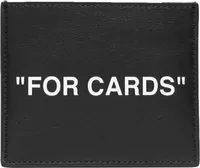 Off-White Quote Card Case Black White