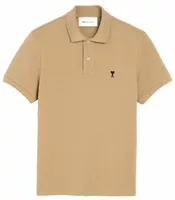 Ami De Coeur Cotton Polo Mastic Beige/Black