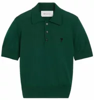 Ami De Coeur Wool Polo Bottle Green/Black (W)