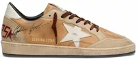 Ball-Star Camel Suede White Star Burgundy Heel Tab