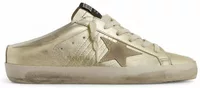 Golden Goose Super-Star Sabot Gold Laminated Leather Beige Star (W)