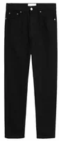 Tapered-Fit Cotton Jeans Black