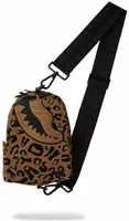 Sprayground Chenille Cheetah Backpack Sling Brown