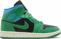 Nike Air Jordan 1 Mid Lucky Green Aquatone (W)