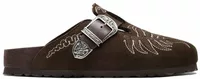 Etro Boston Embroidery Suede Chocolate