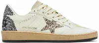Golden Goose Ball-Star White Beige Silver Glitter (W)