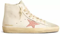 Cream Nappa Pink Crocodile-Print Leather Star (W)