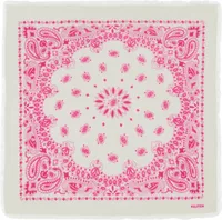 Small Cashmere Bicolor Bandana Hachi White Pink