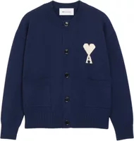 Ami Paris Ami De Coeur Cardigan Blue
