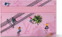 Louis Vuitton Skateboard Double Card Case Skateboard/Pink