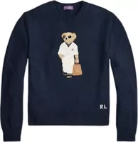 Polo Bear Silk Linen Jumper Classic Chairman Navy