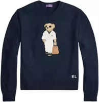 Polo Bear Silk Linen Jumper Classic Chairman Navy