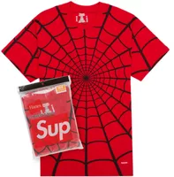 Supreme Hanes Spider-Man Tagless Tees (2 Pack) Red