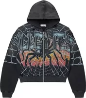 Vale Forever Widow Big Zip Up Hoodie Black