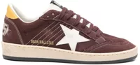 Golden Goose Ball Star Chocolate Nubuck White Leather Star Honey Heel Tab (W)
