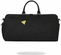 Sprayground Blacked Out Embossed Gold Tooth Duffle Gold