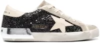 Super-Star Black Glitter Cream Star Heel Silver Foxing (W)