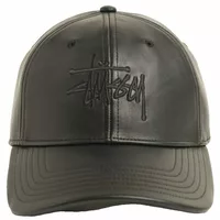 Leather Basic Stussy Cap Black