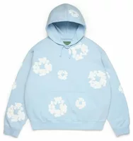 Cotton Wreath Hoodie Powder Blue