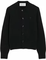 Ami De Coeur Crewneck Wool Cardigan Black/Black (W)