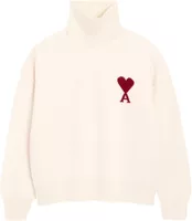 Ami De Coeur Funnel Neck Sweater White