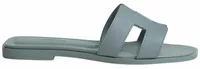 Hermes Oran Sandal Bleu Box Calfskin Leather