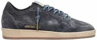 Ball-Star Perforated Dark Blue Suede Tone-on-Tone Star