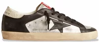 Super-Star Leather Metallic Silver Black (W)