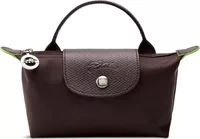 Longchamp Le Pliage Green Pouch with handle Mocha