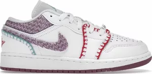 Nike Air Jordan 1 Low White Light Bordeuax (GS)